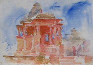 Jodhpur</br>Medium: Water Colour on paper</br>Size: 21''x14''