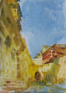 Jodhpur</br>Medium: Water Colour on paper</br>Size: 14''x21''
