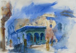 Jodhpur</br>Medium: Water Colour on paper</br>Size: 21''x14''