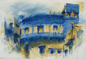 Jodhpur</br>Medium: Water Colour on paper</br>Size: 21''x14''