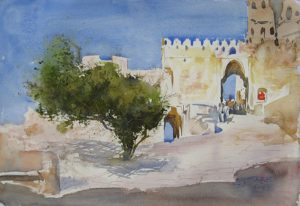 Jodhpur</br>Medium: Water Colour on paper</br>Size: 21''x14''