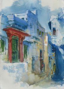Jodhpur</br>Medium: Water Colour on paper</br>Size: 14''x21''