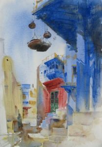 Jodhpur</br>Medium: Water Colour on paper</br>Size: 14''x21''  