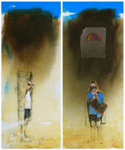 AWAITING <i>SOLD</i></br>Acrylic on Canvas</br>20''x48'' 
