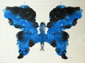 BUTTERFLY II </br>Acrylic on Canvas </br>36''x48''