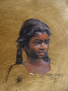 Innocence</br>Medium: Acrylic on linen</br>Size: 12''x15''