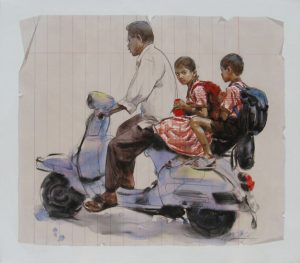 Paa <i>SOLD</i></br>Medium: Acrylic on Canvas</br>Size: 48''x42''