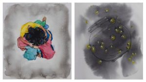 FIREFLY-I <i>SOLD</i></br>Watercolour on paper </br>10.5 x 18