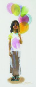 UP</br>Acrylic on linen</br>48'' x 20''