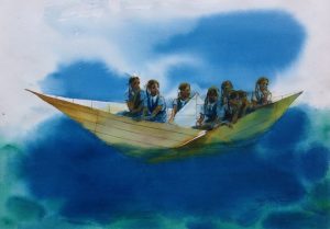 STUDY TOUR </br>Water Color on Paper </br>14” x 21” 