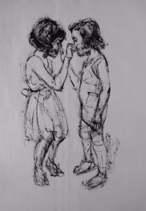 FUN PAIN IN YOUTH </br>on Paper </br>21” x 29”