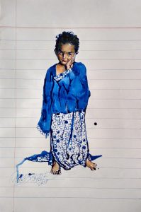 MY MOTHER </br>Water Color on Paper </br>14” x 21”  